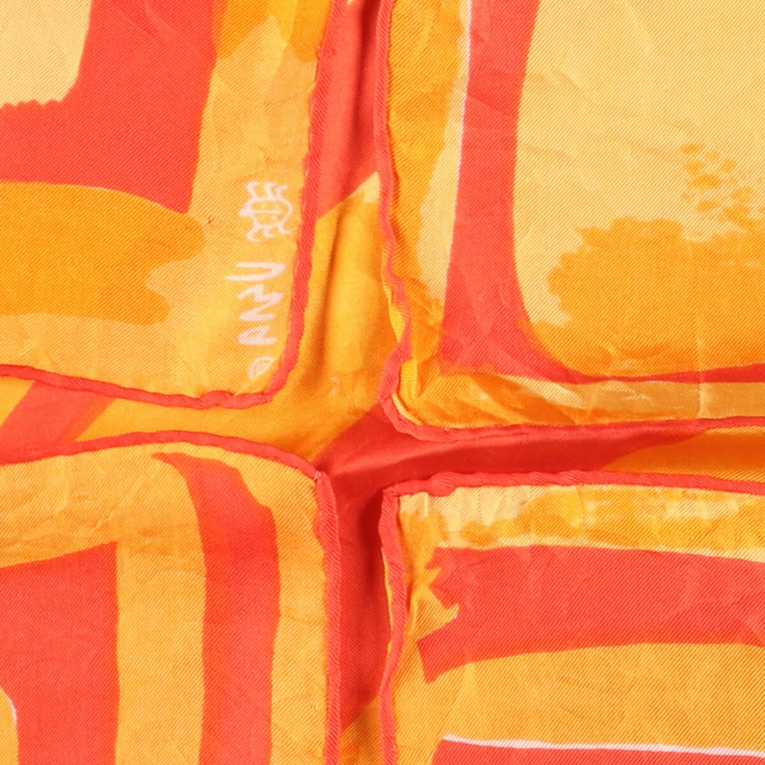 Vera Neumann all-over print scarf unclear orange type Vintage Second Hand