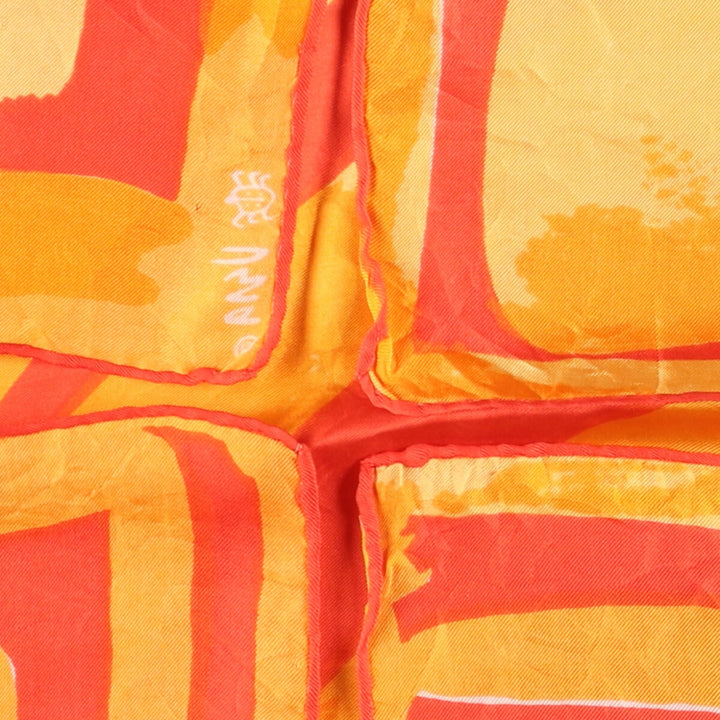 Vera Neumann all-over print scarf unclear orange type Vintage Second Hand