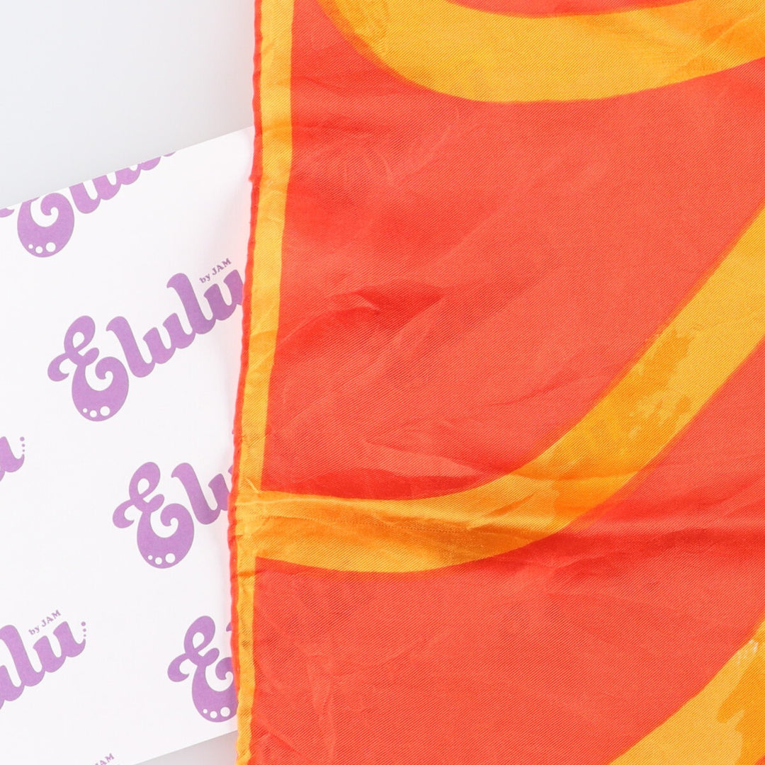 Vera Neumann all-over print scarf unclear orange type Vintage Second Hand