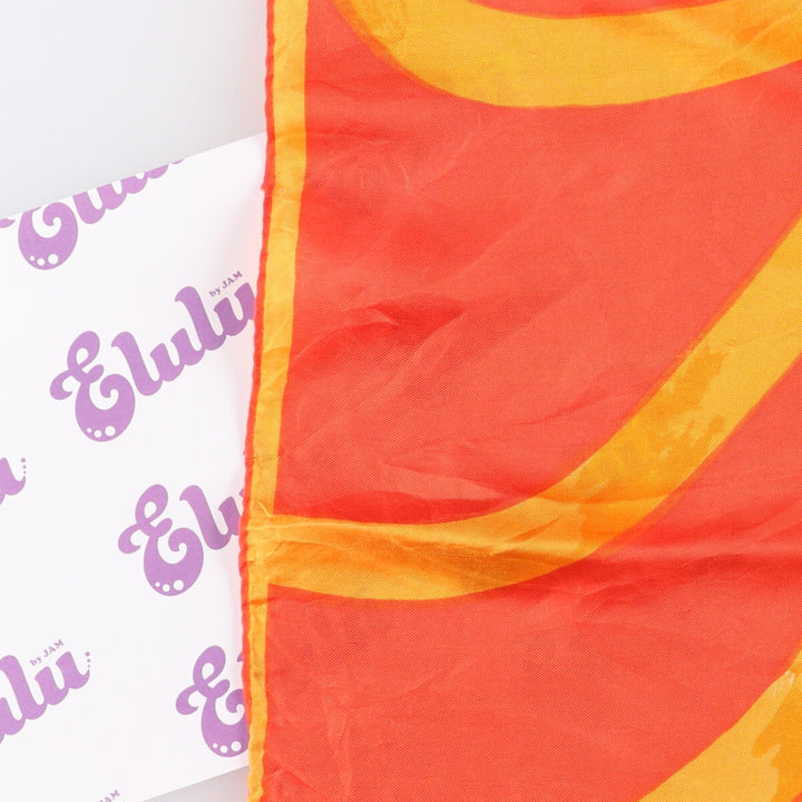 Vera Neumann all-over print scarf unclear orange type Vintage Second Hand