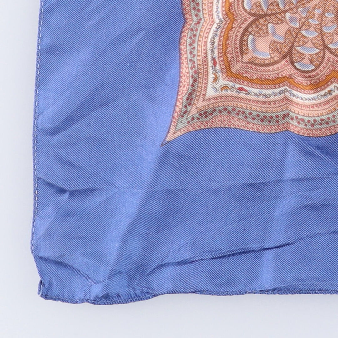 Liberty all-over print scarf, made in England silk blue type Vintage Second Hand