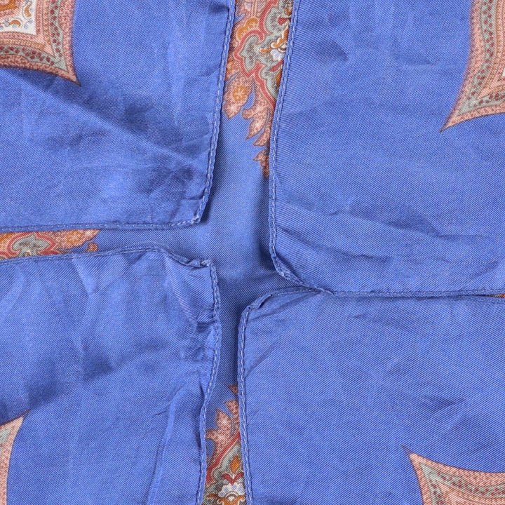 Liberty all-over print scarf, made in England silk blue type Vintage Second Hand