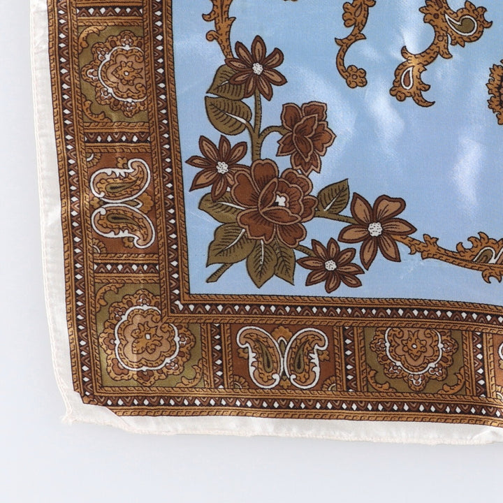 All-over Paisley Pattern Scarf unclear Blue type light blue Vintage Second Hand