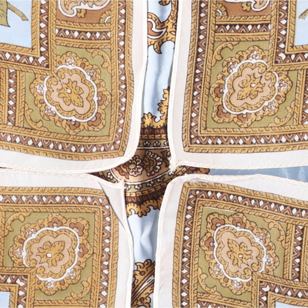 All-over Paisley Pattern Scarf unclear Blue type light blue Vintage Second Hand