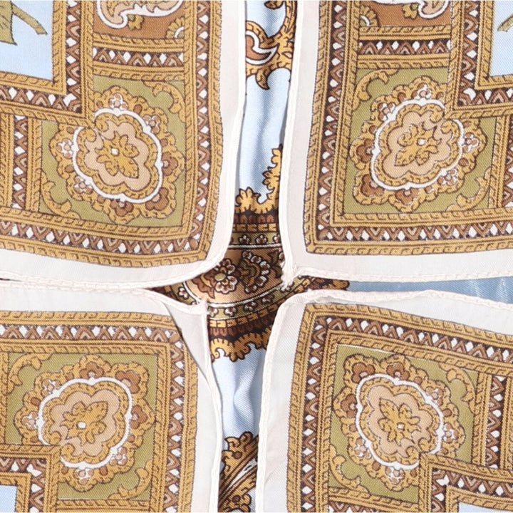 All-over Paisley Pattern Scarf unclear Blue type light blue Vintage Second Hand