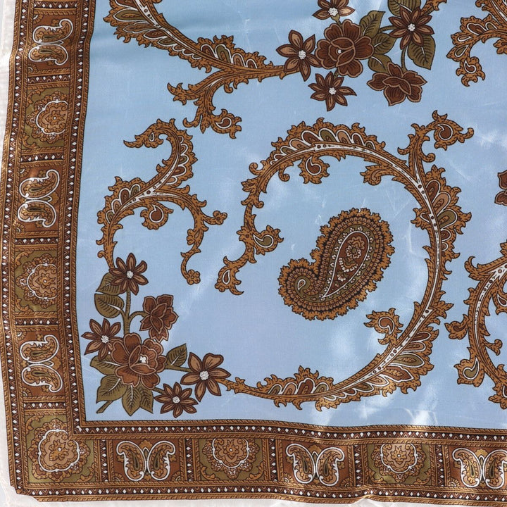 All-over Paisley Pattern Scarf unclear Blue type light blue Vintage Second Hand