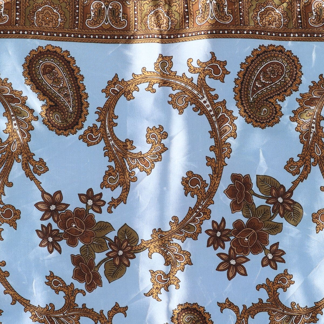 All-over Paisley Pattern Scarf unclear Blue type light blue Vintage Second Hand