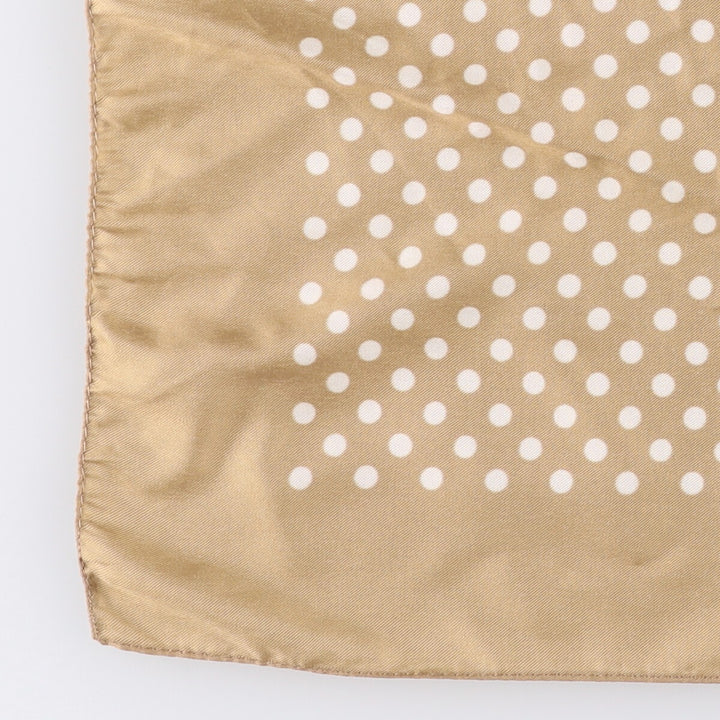 Dot Pattern Scarf unclear Gold type Vintage Second Hand