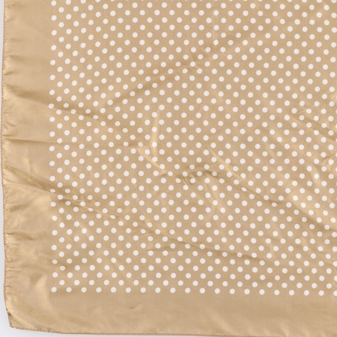 Dot Pattern Scarf unclear Gold type Vintage Second Hand