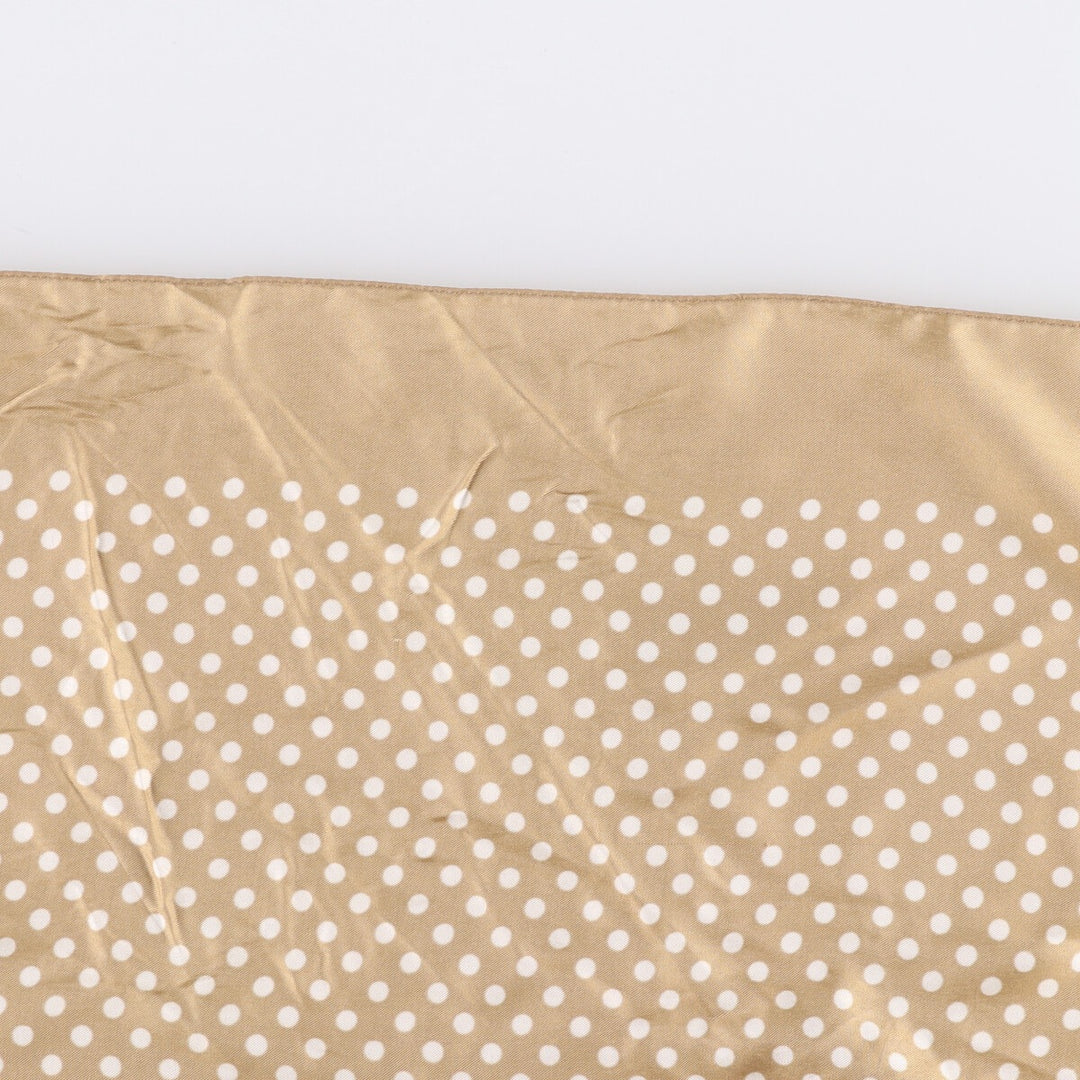 Dot Pattern Scarf unclear Gold type Vintage Second Hand