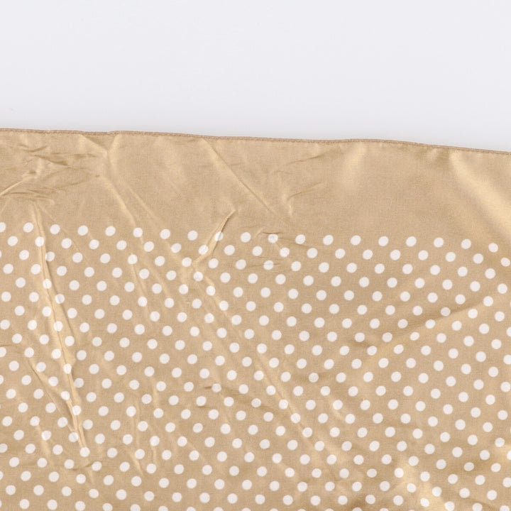 Dot Pattern Scarf unclear Gold type Vintage Second Hand