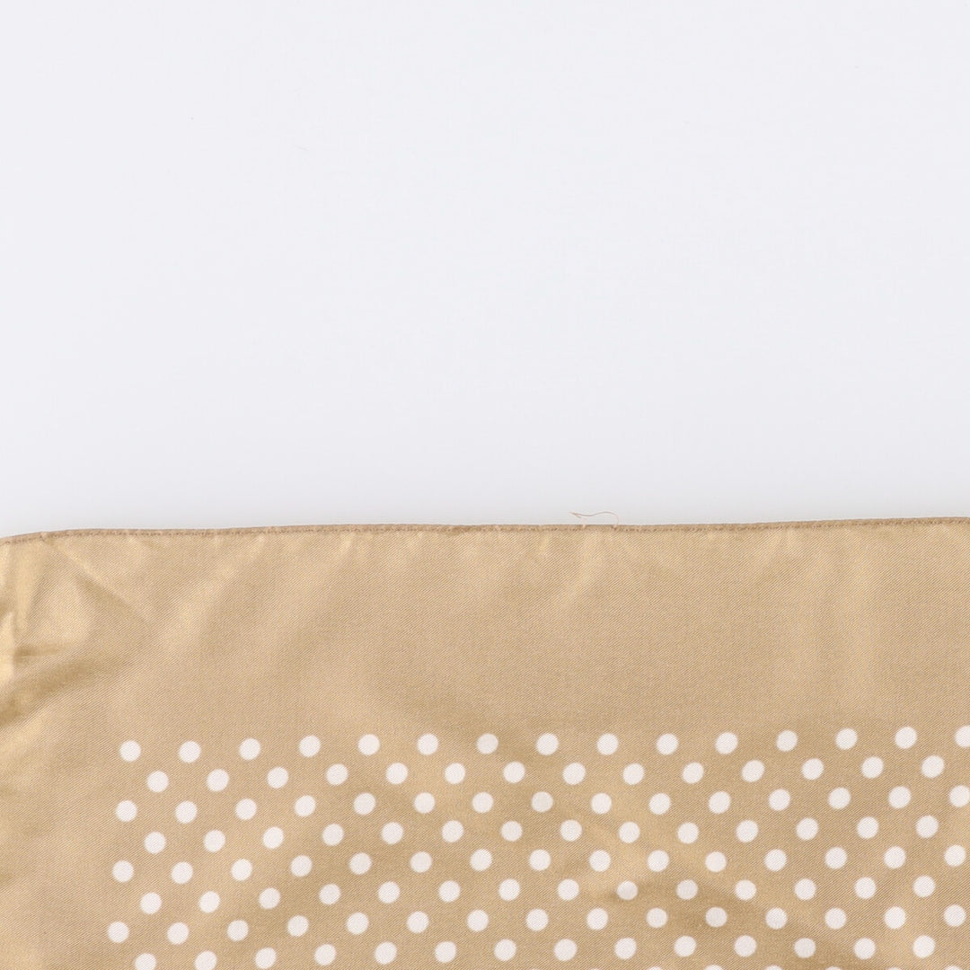 Dot Pattern Scarf unclear Gold type Vintage Second Hand