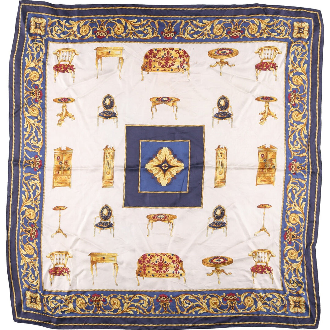 allover scarf unclear navy blue type Vintage Second Hand