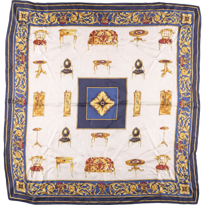 allover scarf unclear navy blue type Vintage Second Hand