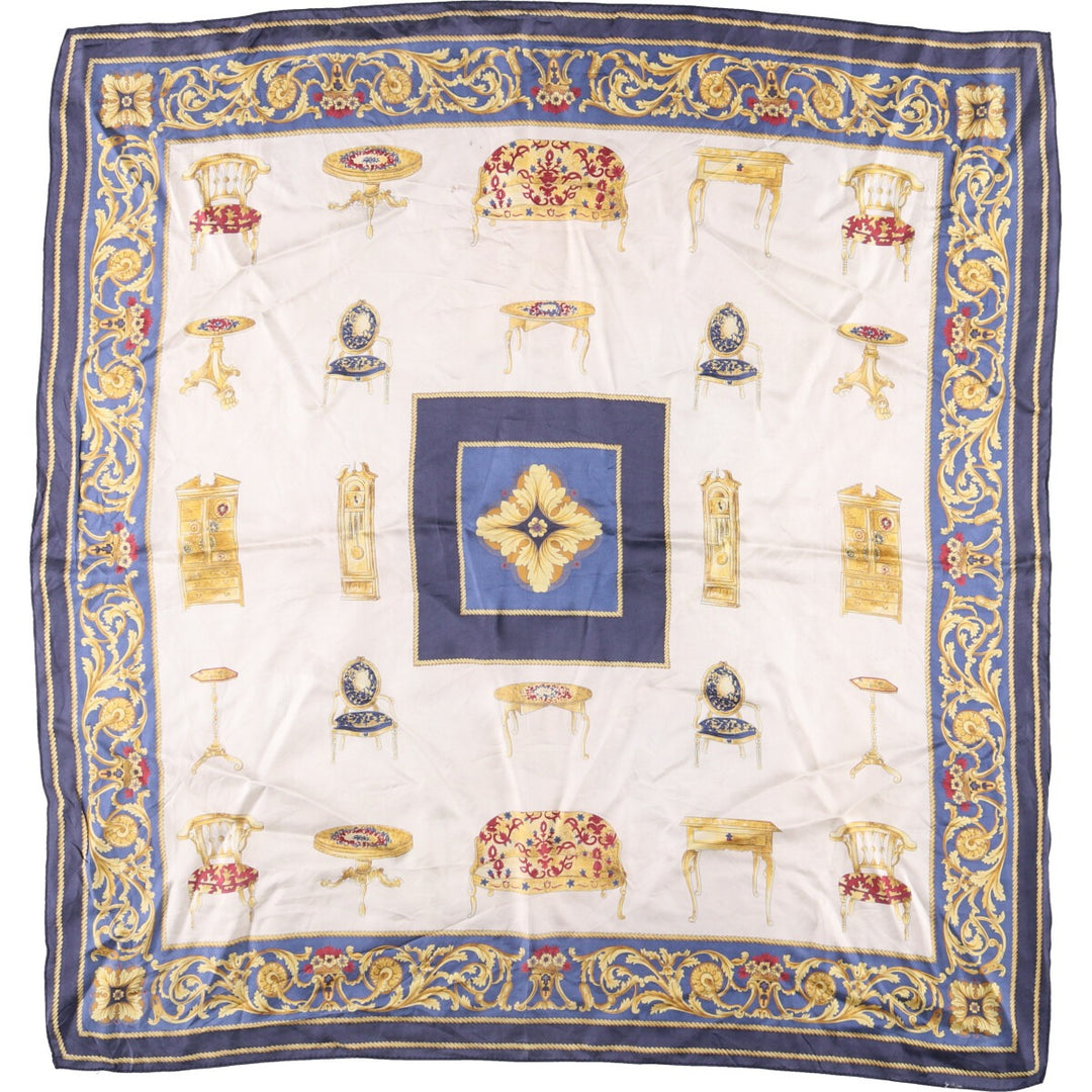 allover scarf unclear navy blue type Vintage Second Hand