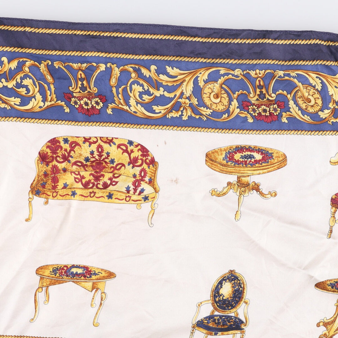 allover scarf unclear navy blue type Vintage Second Hand