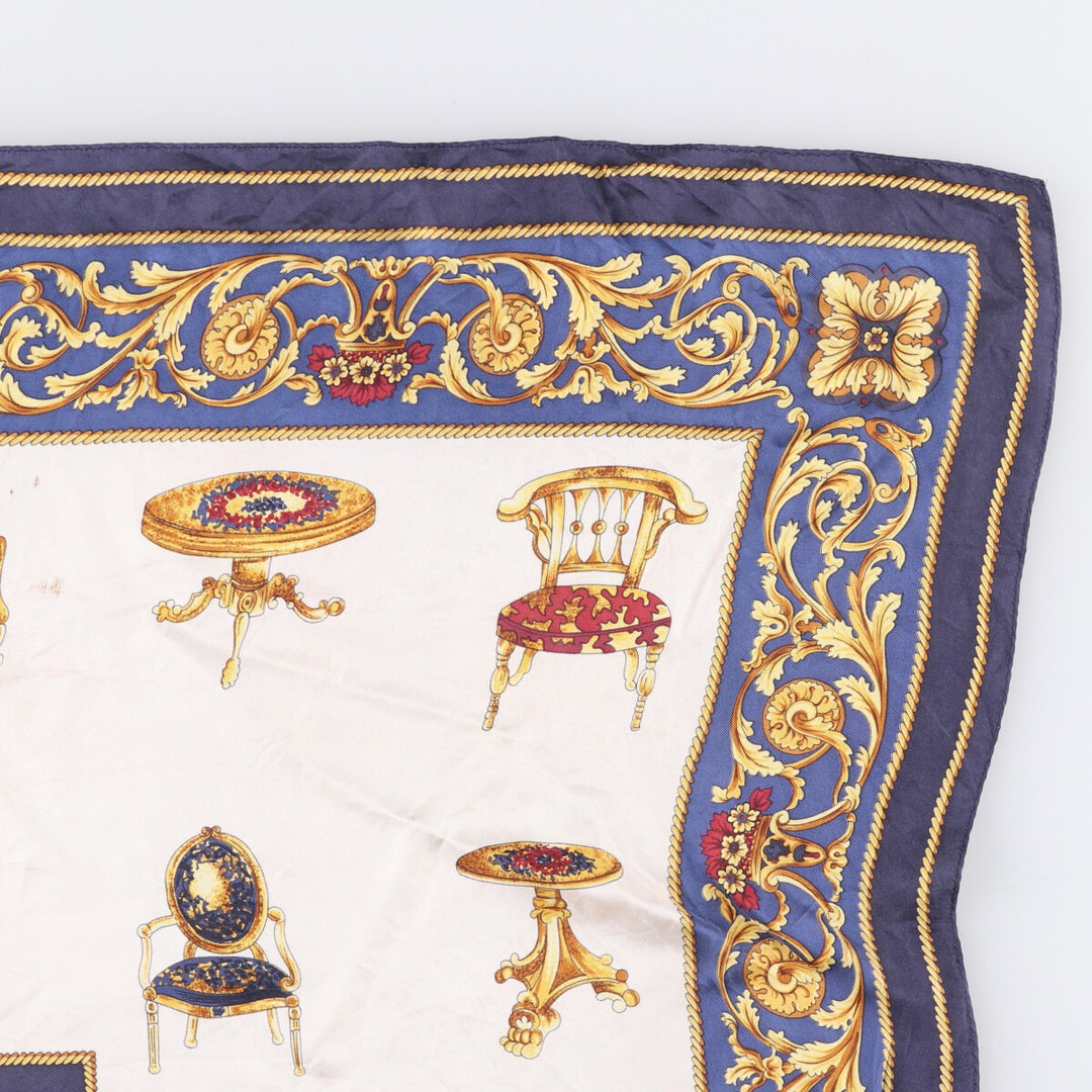 allover scarf unclear navy blue type Vintage Second Hand