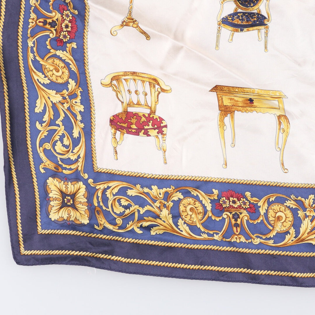 allover scarf unclear navy blue type Vintage Second Hand