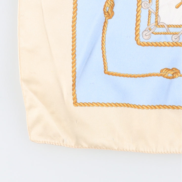 TIE RACK all-over print scarf, made in Italy polyester Blue type light blue Vintage Second Hand