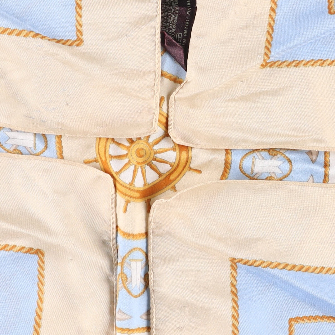 TIE RACK all-over print scarf, made in Italy polyester Blue type light blue Vintage Second Hand