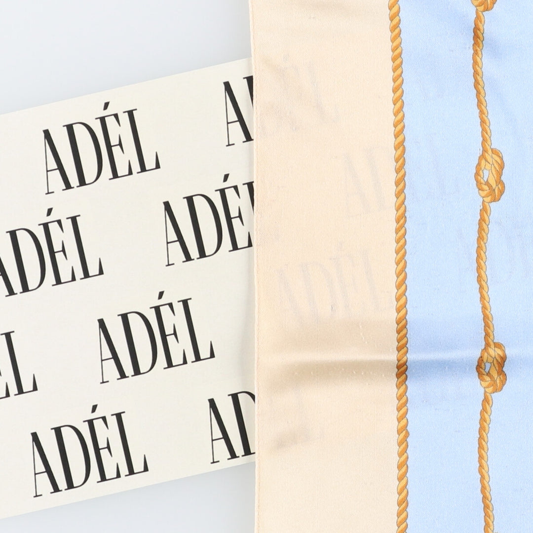 TIE RACK all-over print scarf, made in Italy polyester Blue type light blue Vintage Second Hand