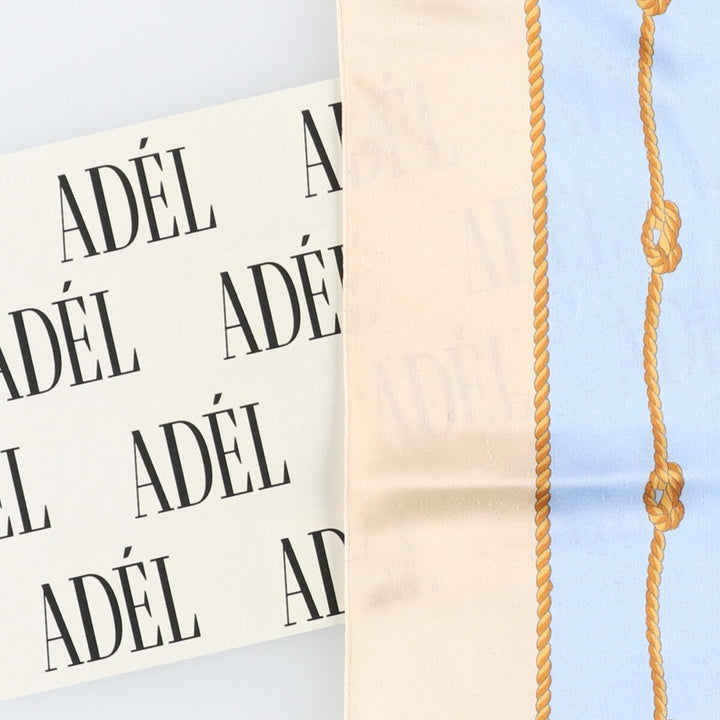 TIE RACK all-over print scarf, made in Italy polyester Blue type light blue Vintage Second Hand