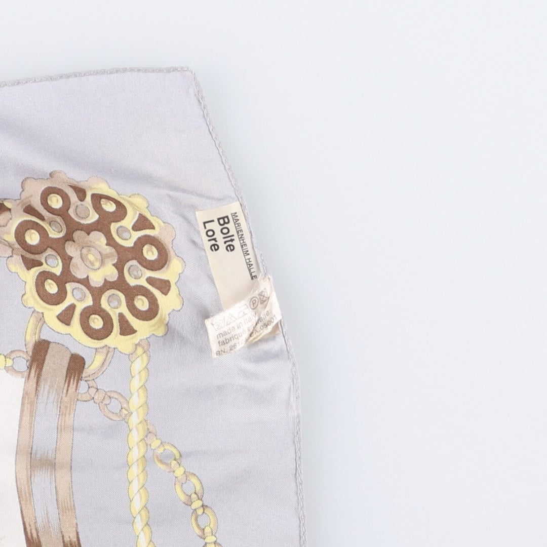 Dog print scarf made in Italy polyester white type Vintage Second Hand