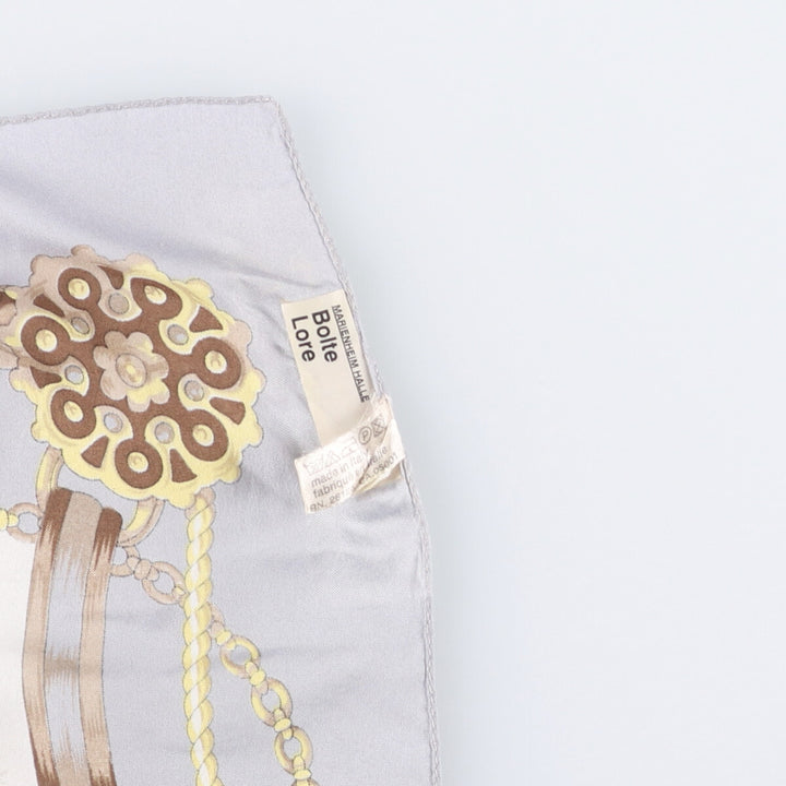 Dog print scarf made in Italy polyester white type Vintage Second Hand