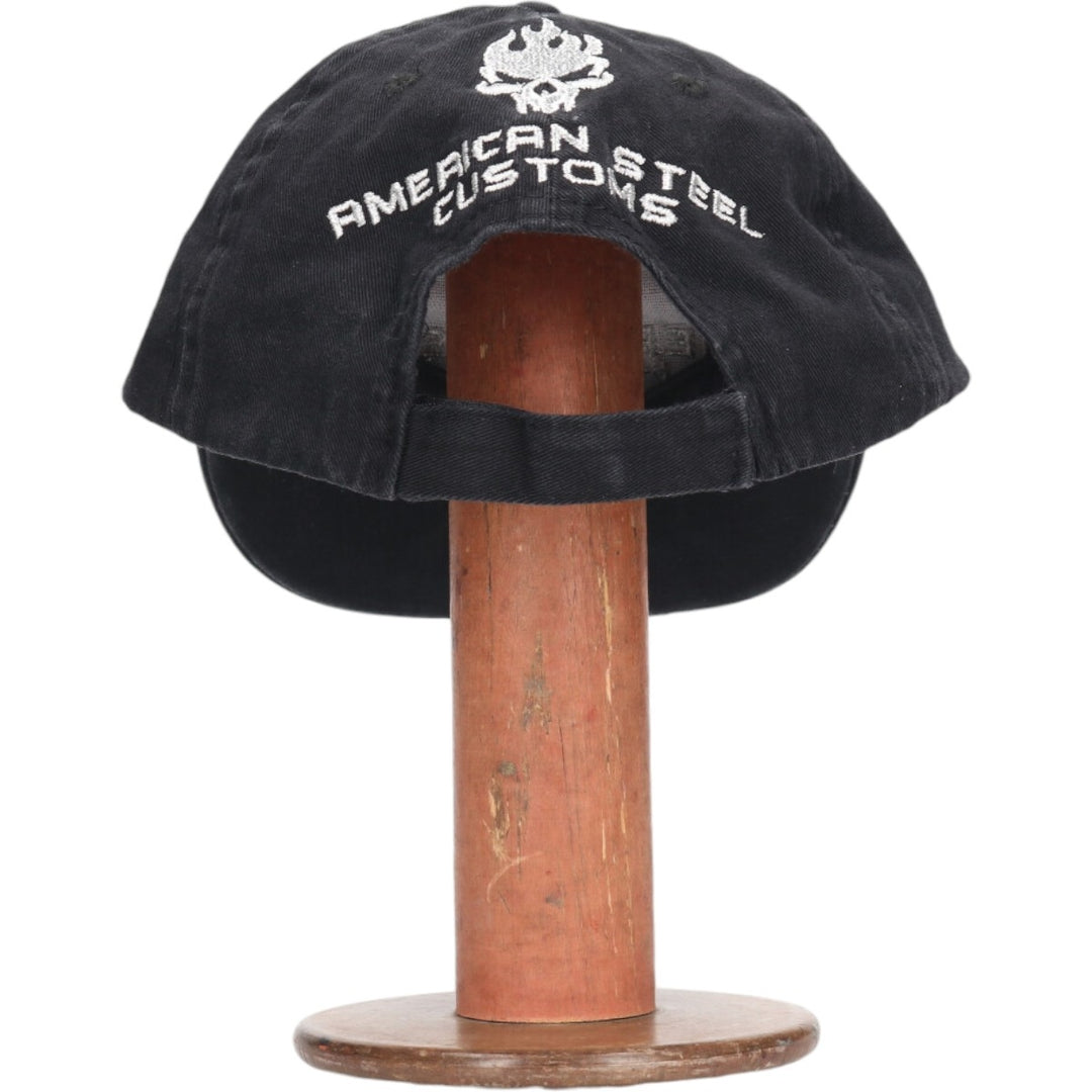 Skull Pattern Baseball Cap (Free Size) cotton black type Vintage Second Hand