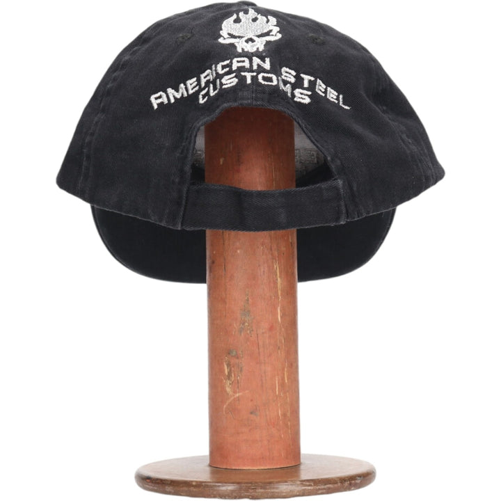 Skull Pattern Baseball Cap (Free Size) cotton black type Vintage Second Hand