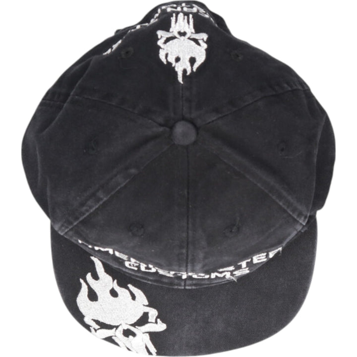 Skull Pattern Baseball Cap (Free Size) cotton black type Vintage Second Hand