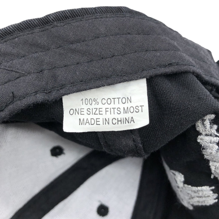 Skull Pattern Baseball Cap (Free Size) cotton black type Vintage Second Hand