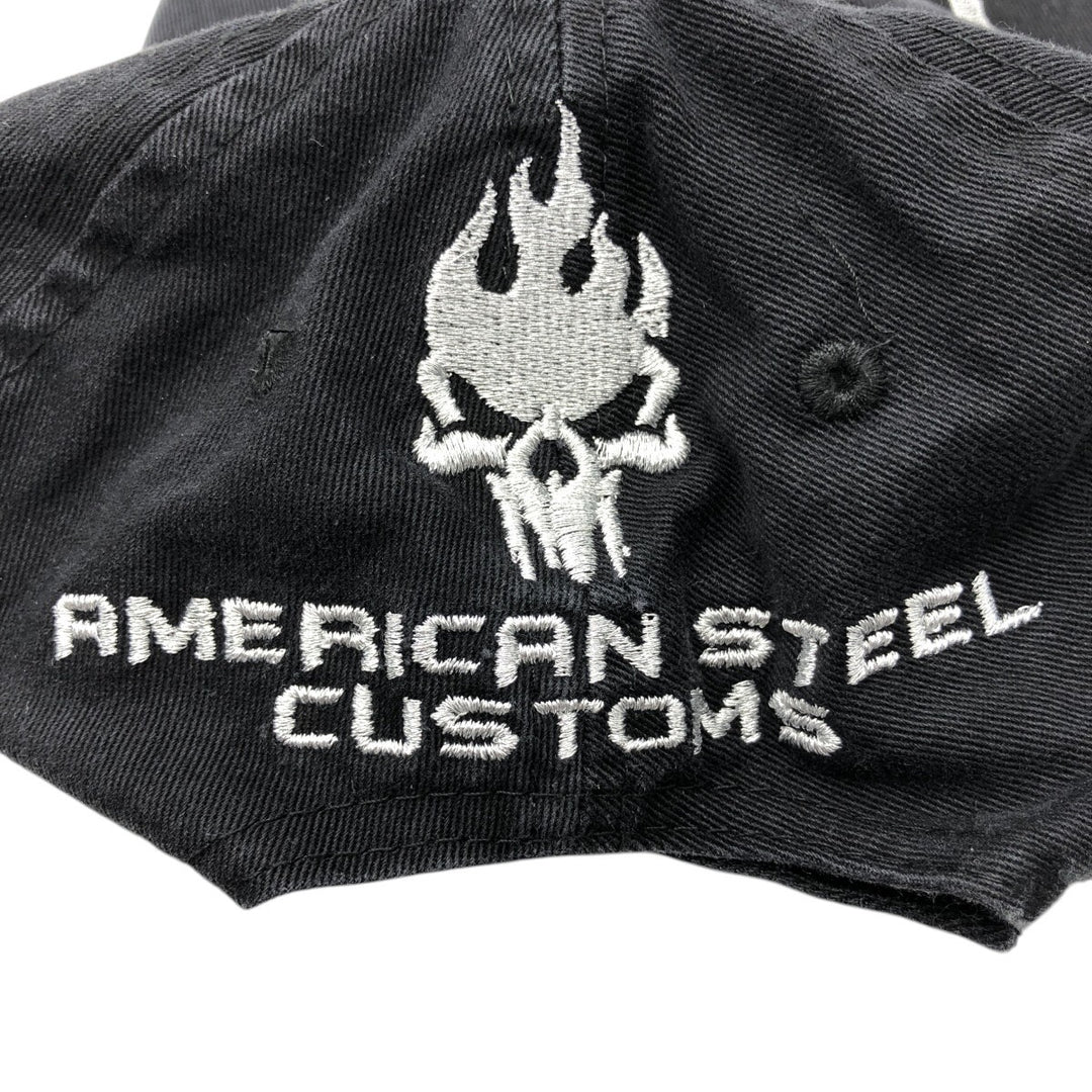 Skull Pattern Baseball Cap (Free Size) cotton black type Vintage Second Hand