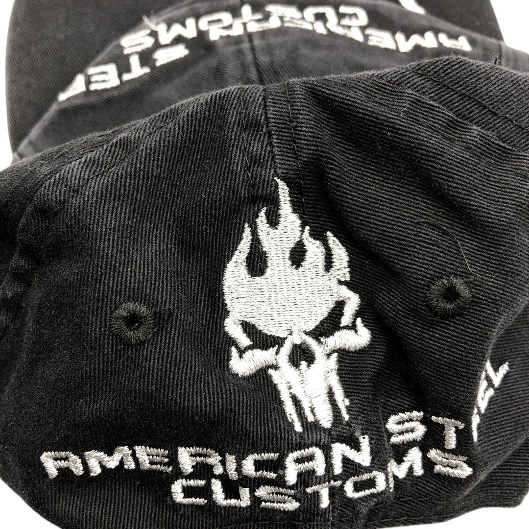 Skull Pattern Baseball Cap (Free Size) cotton black type Vintage Second Hand