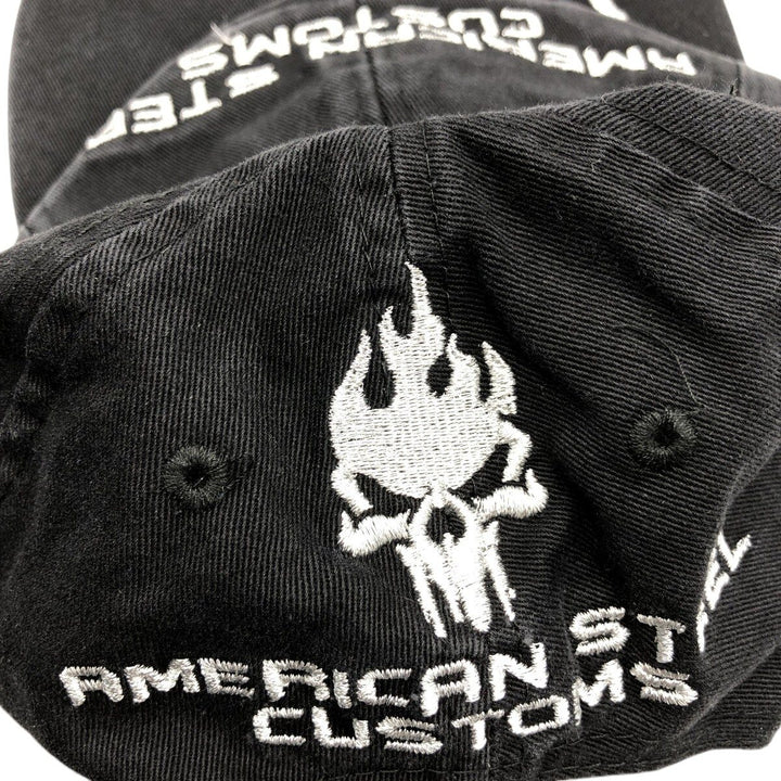 Skull Pattern Baseball Cap (Free Size) cotton black type Vintage Second Hand