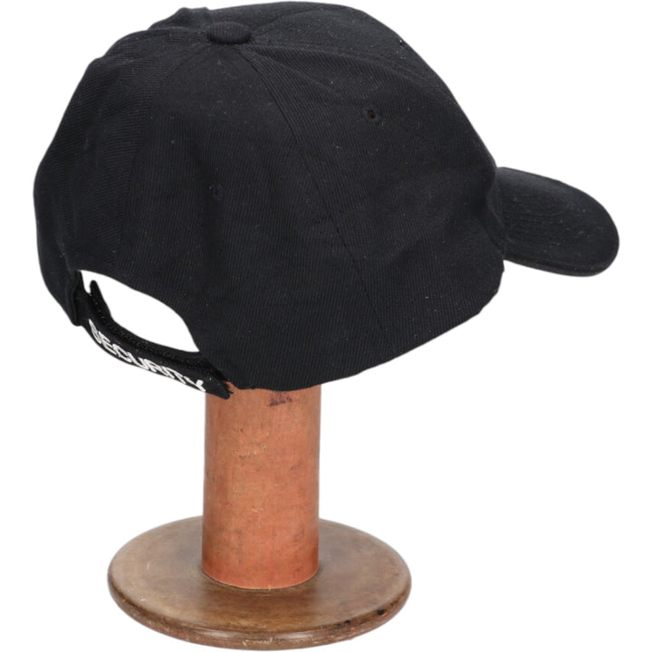 SECURITY Baseball Cap (Free Size) acrylic black type Vintage Second Hand