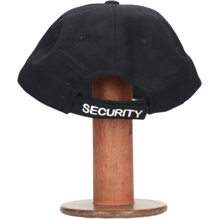 SECURITY Baseball Cap (Free Size) acrylic black type Vintage Second Hand