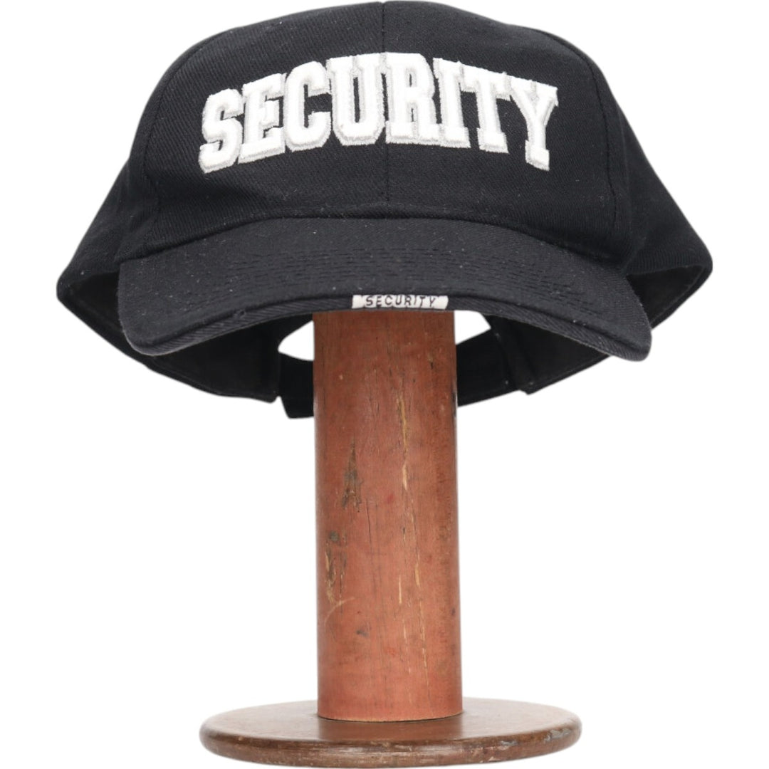 SECURITY Baseball Cap (Free Size) acrylic black type Vintage Second Hand