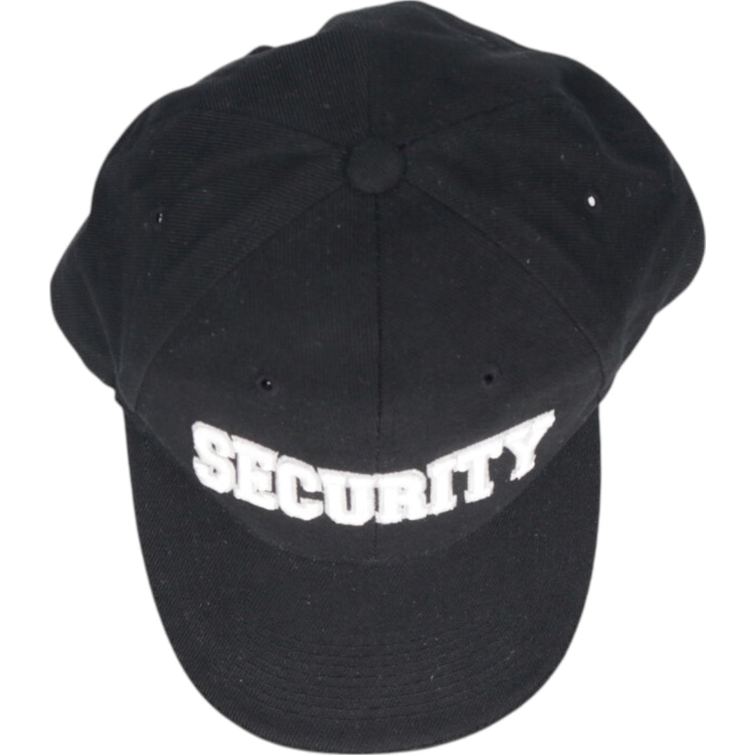 SECURITY Baseball Cap (Free Size) acrylic black type Vintage Second Hand