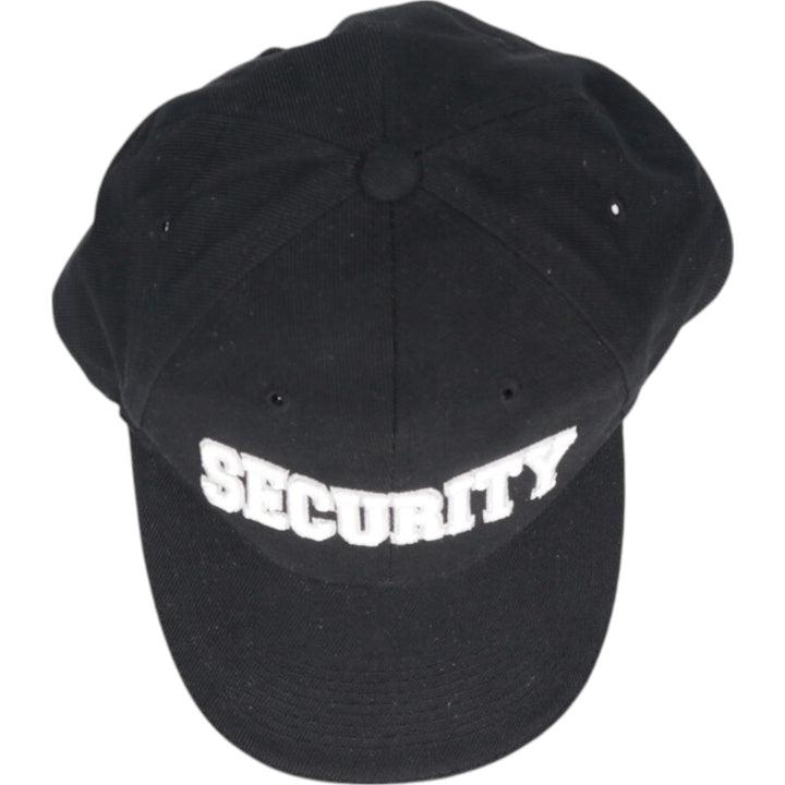 SECURITY Baseball Cap (Free Size) acrylic black type Vintage Second Hand