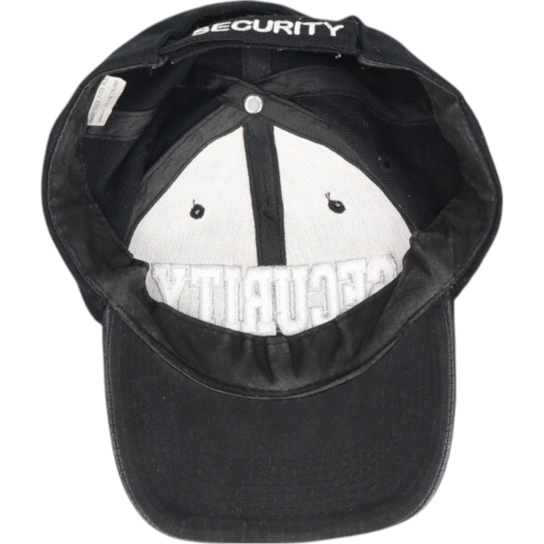 SECURITY Baseball Cap (Free Size) acrylic black type Vintage Second Hand