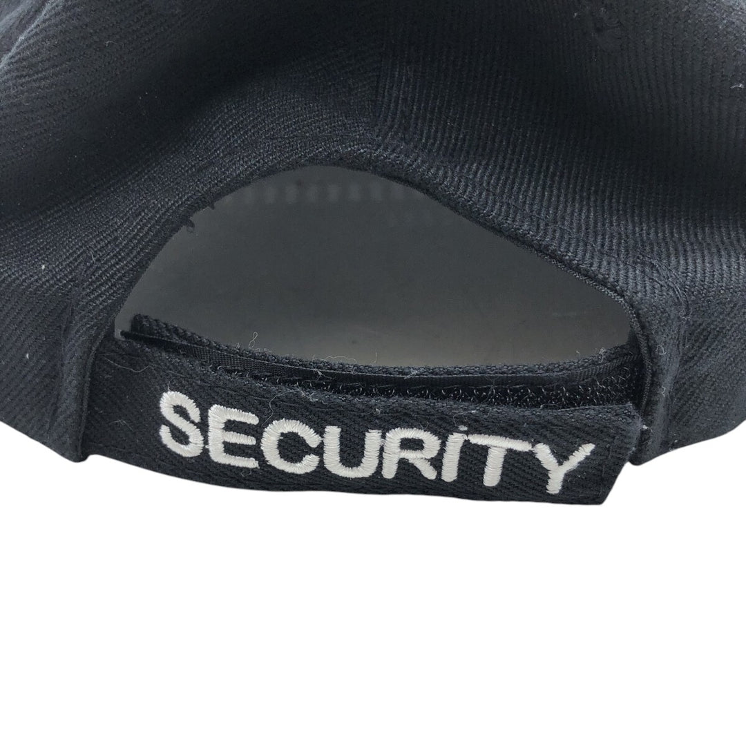 SECURITY Baseball Cap (Free Size) acrylic black type Vintage Second Hand