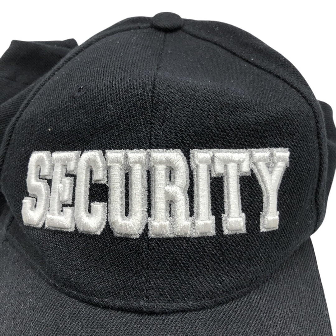 SECURITY Baseball Cap (Free Size) acrylic black type Vintage Second Hand