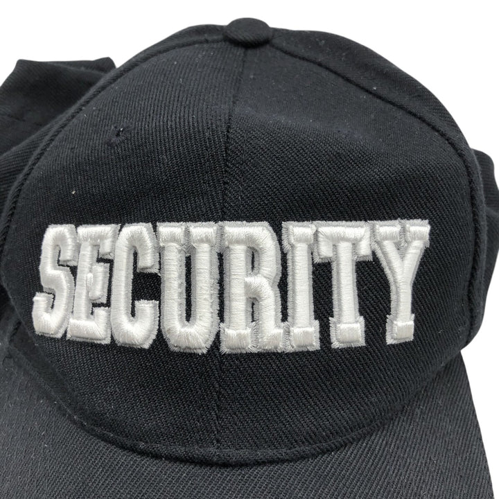 SECURITY Baseball Cap (Free Size) acrylic black type Vintage Second Hand