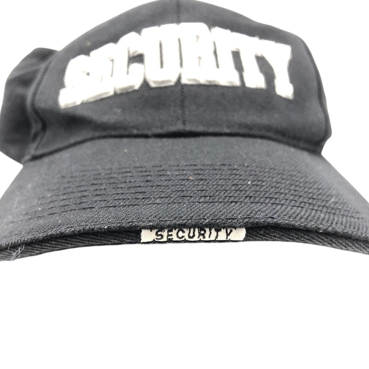 SECURITY Baseball Cap (Free Size) acrylic black type Vintage Second Hand