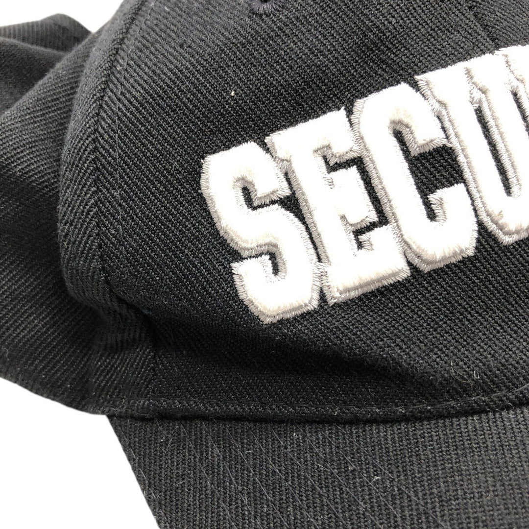 SECURITY Baseball Cap (Free Size) acrylic black type Vintage Second Hand