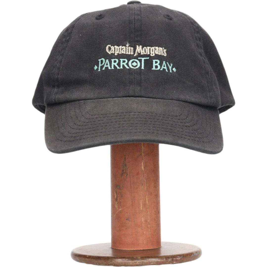 Captain Morgan Parrot Day Advertising Baseball Cap Free Size Adjustable unknown black type Vintage Second Hand