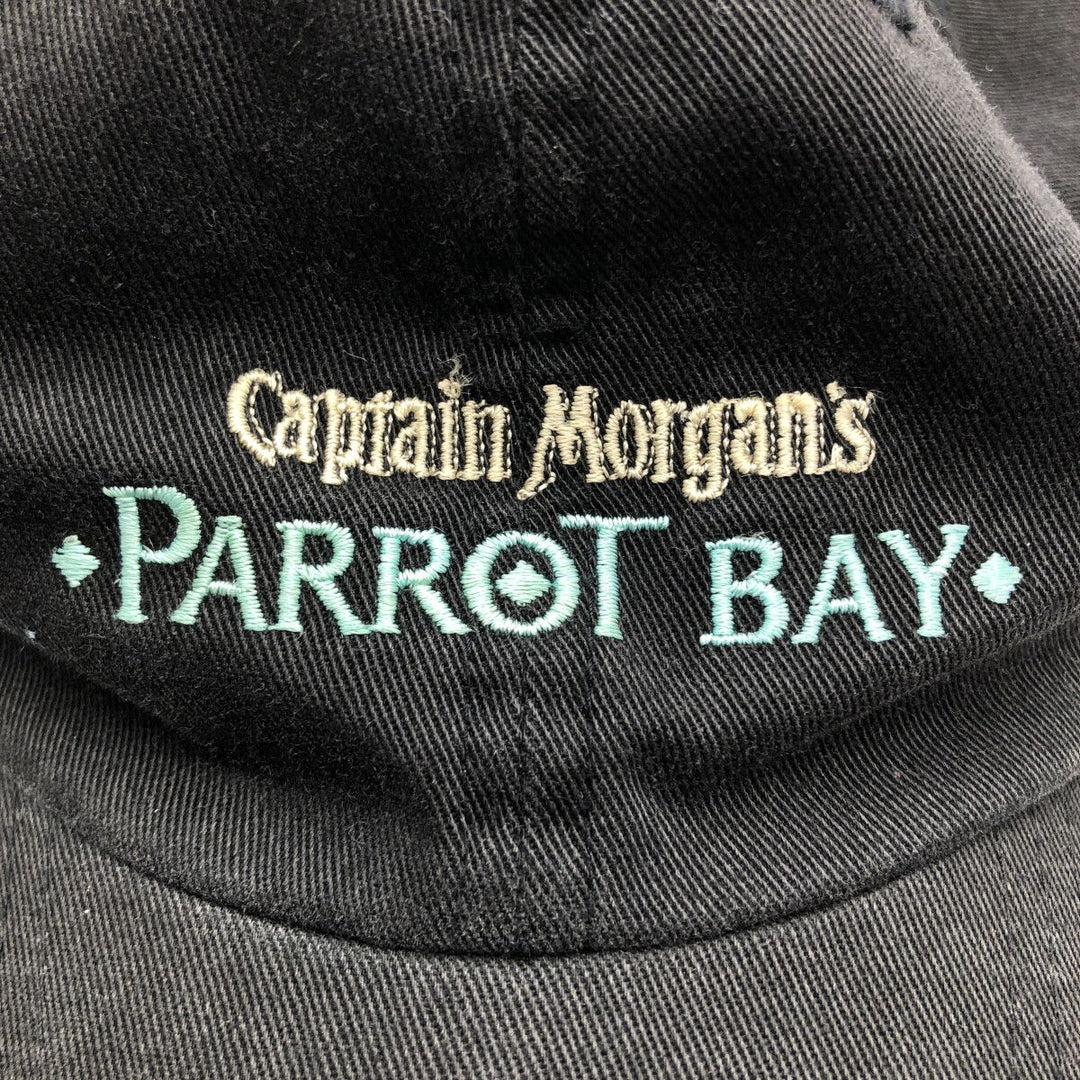 Captain Morgan Parrot Day Advertising Baseball Cap Free Size Adjustable unknown black type Vintage Second Hand