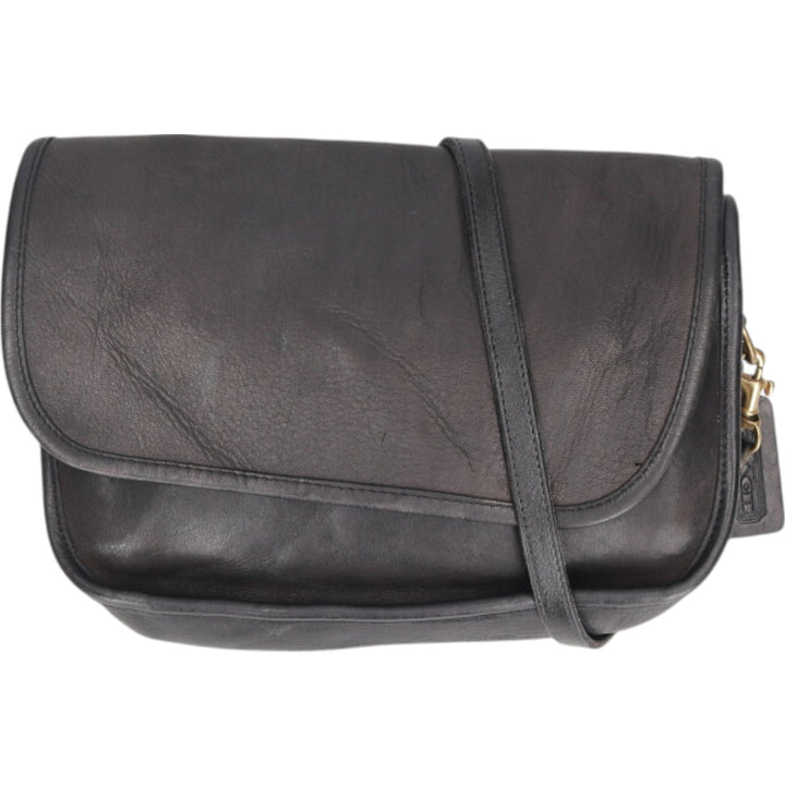 80's Coach COACH OLD COACH Old Coach Shoulder Bag Made in USA Vintage genuine leather black type Vintage Second Hand