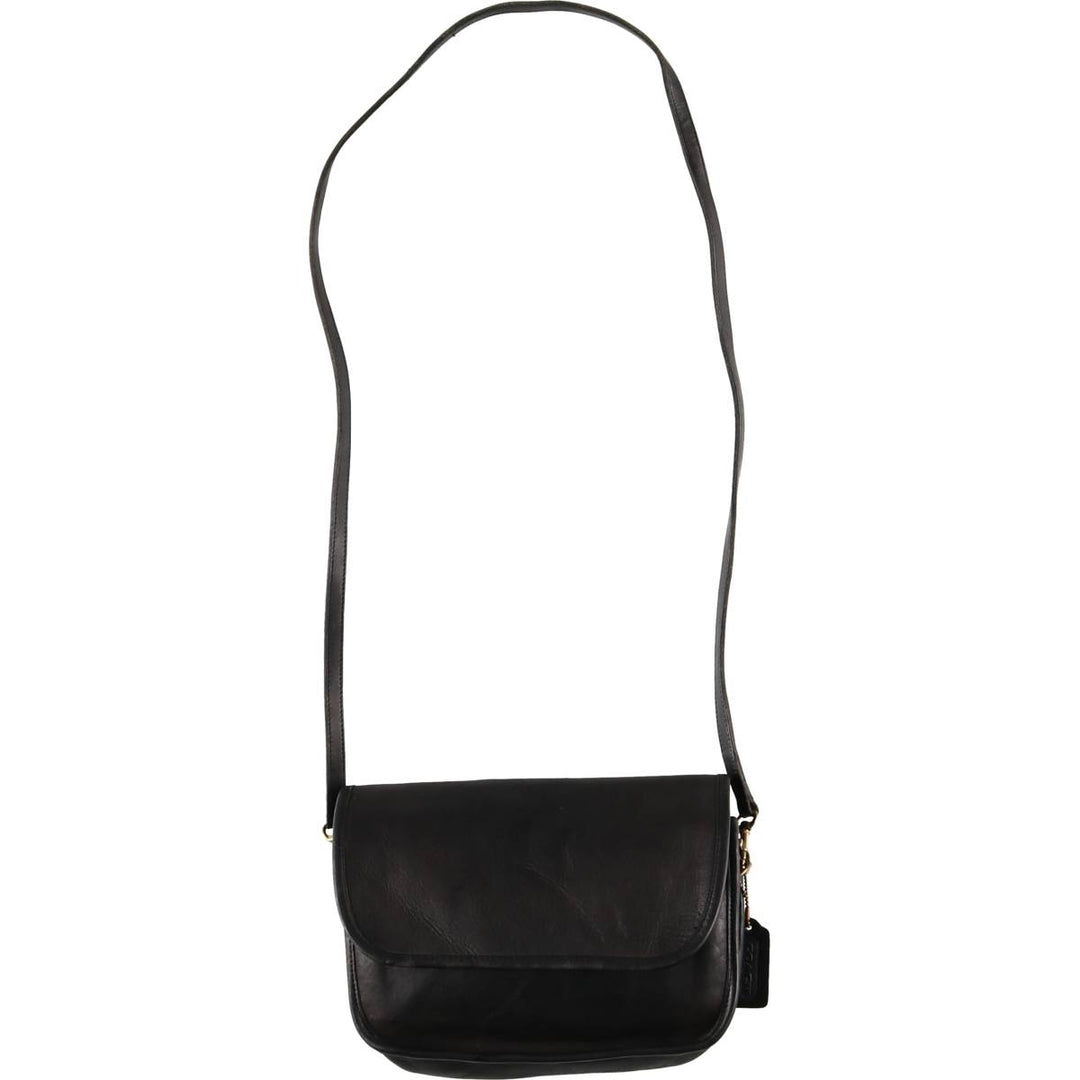 80's Coach COACH OLD COACH Old Coach Shoulder Bag Made in USA Vintage genuine leather black type Vintage Second Hand